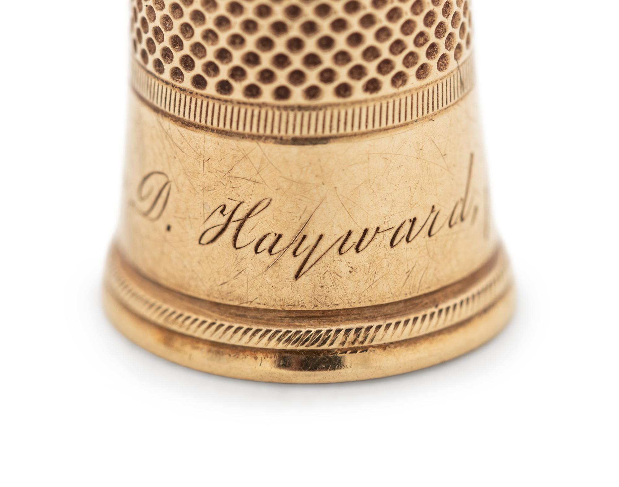 Six American Gold Thimbles