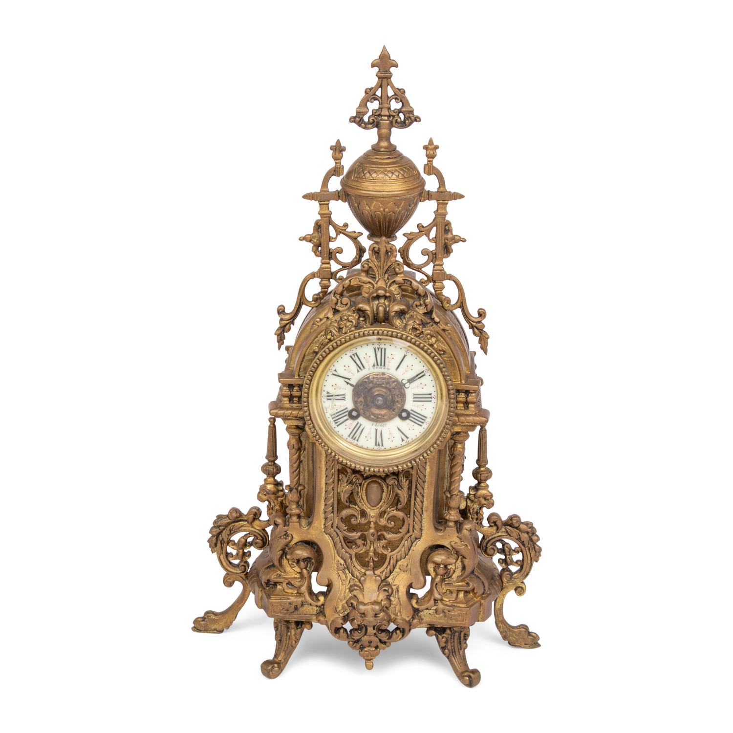 A French Gilt Bronze Mantel Clock