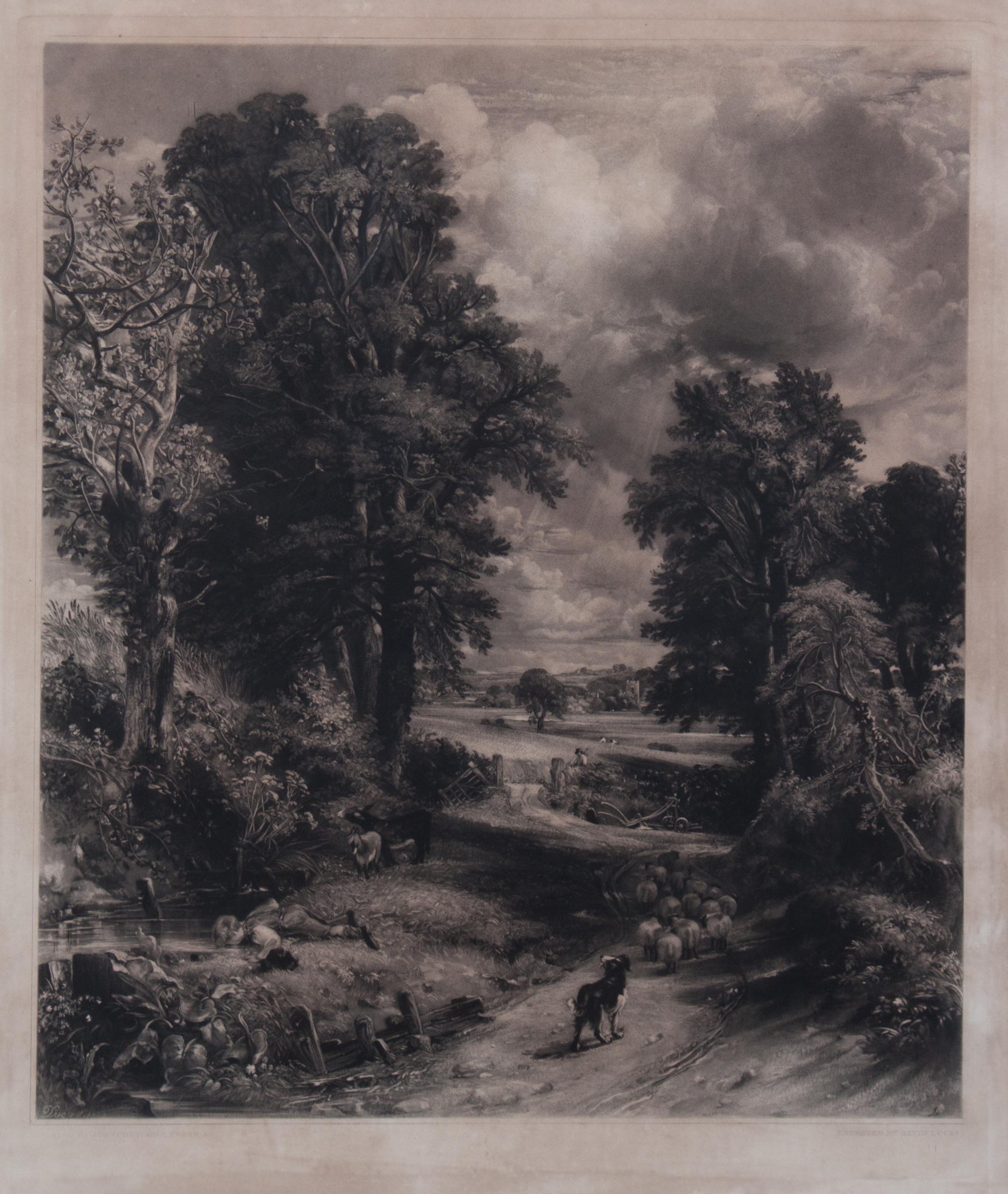 After John Constable, (British, 1776-1837), The Cornfield and The Lock (two works)
