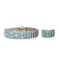 Roberto Coin, Enamel, Diamond, and White Gold 'Animalier' Bracelet and Ring