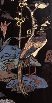 A Chinese Large Eight-Paneled Coromandel Lacquered Floor Screen