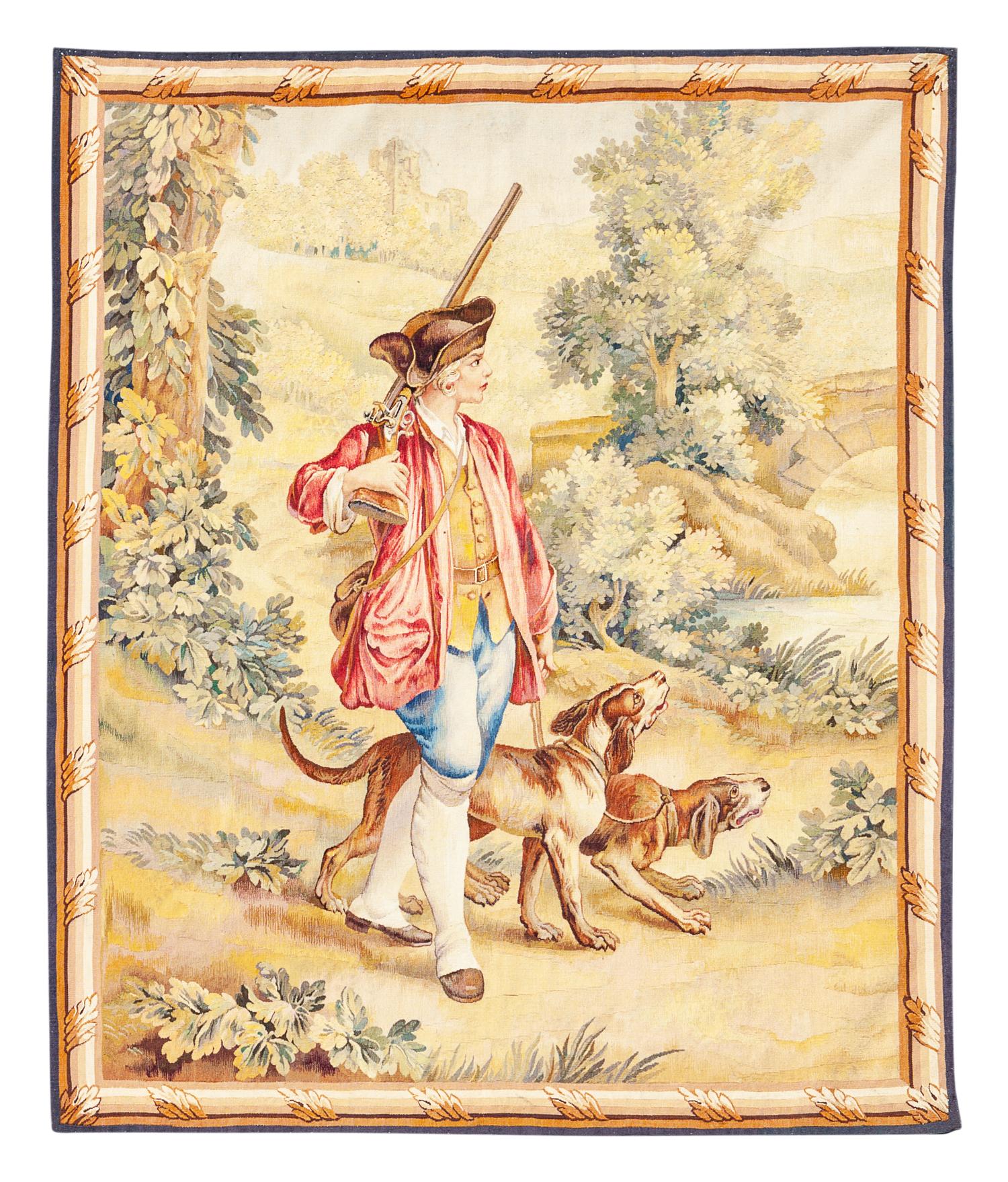 An Aubusson Wool Tapestry