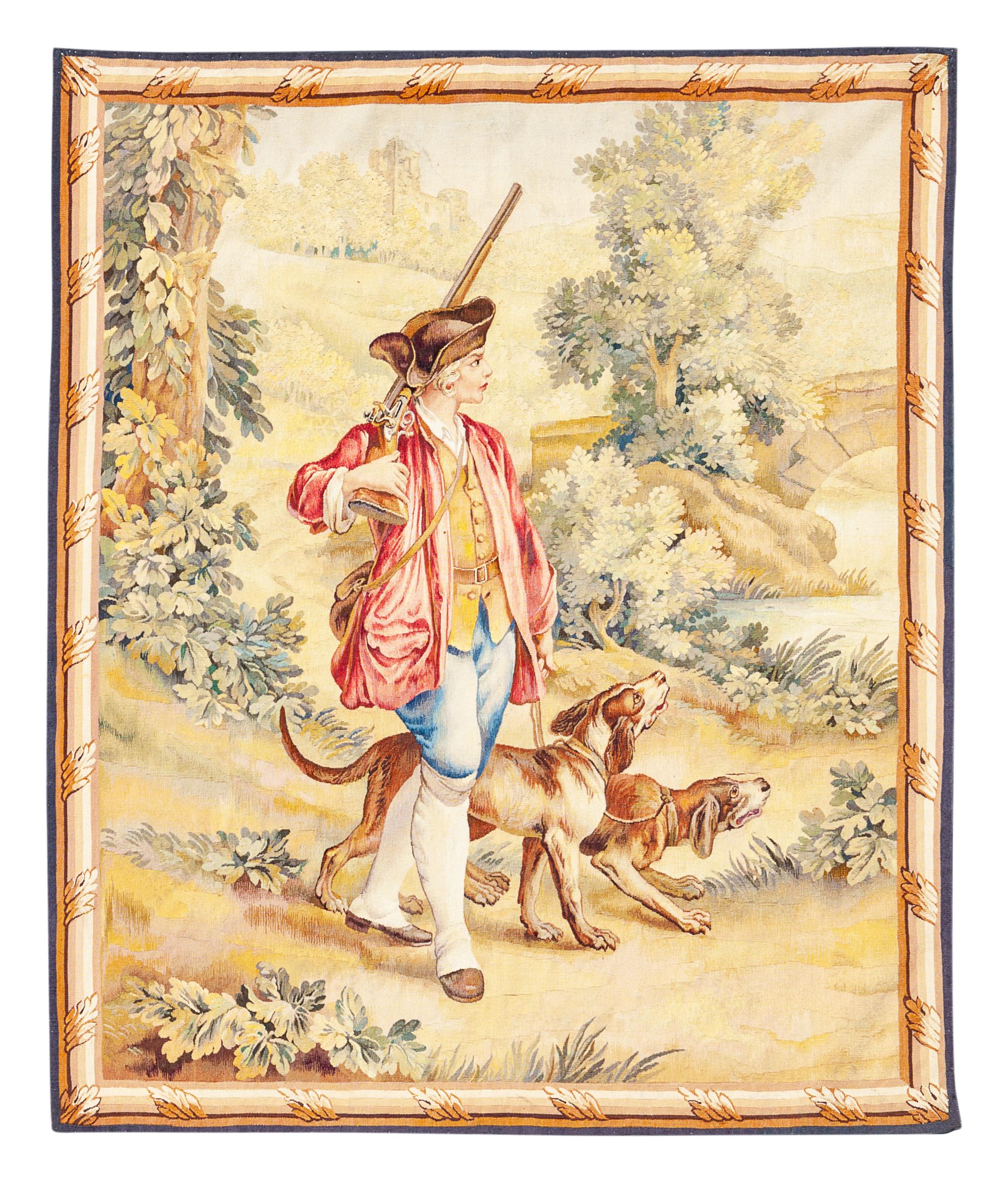 An Aubusson Wool Tapestry