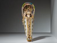 Umatilla Beaded Hide Doll Cradle