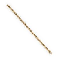 Diamond and Yellow Gold Line Bracelet