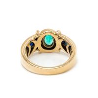 EMERALD AND SAPPHIRE RING