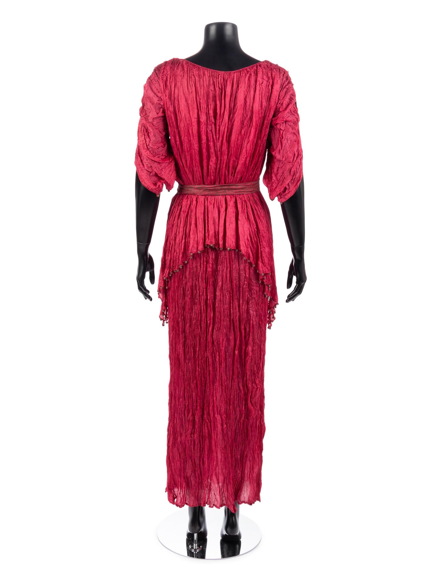 Mariano Fortuny Peplos Dress with Belt, Early Twentieth Century