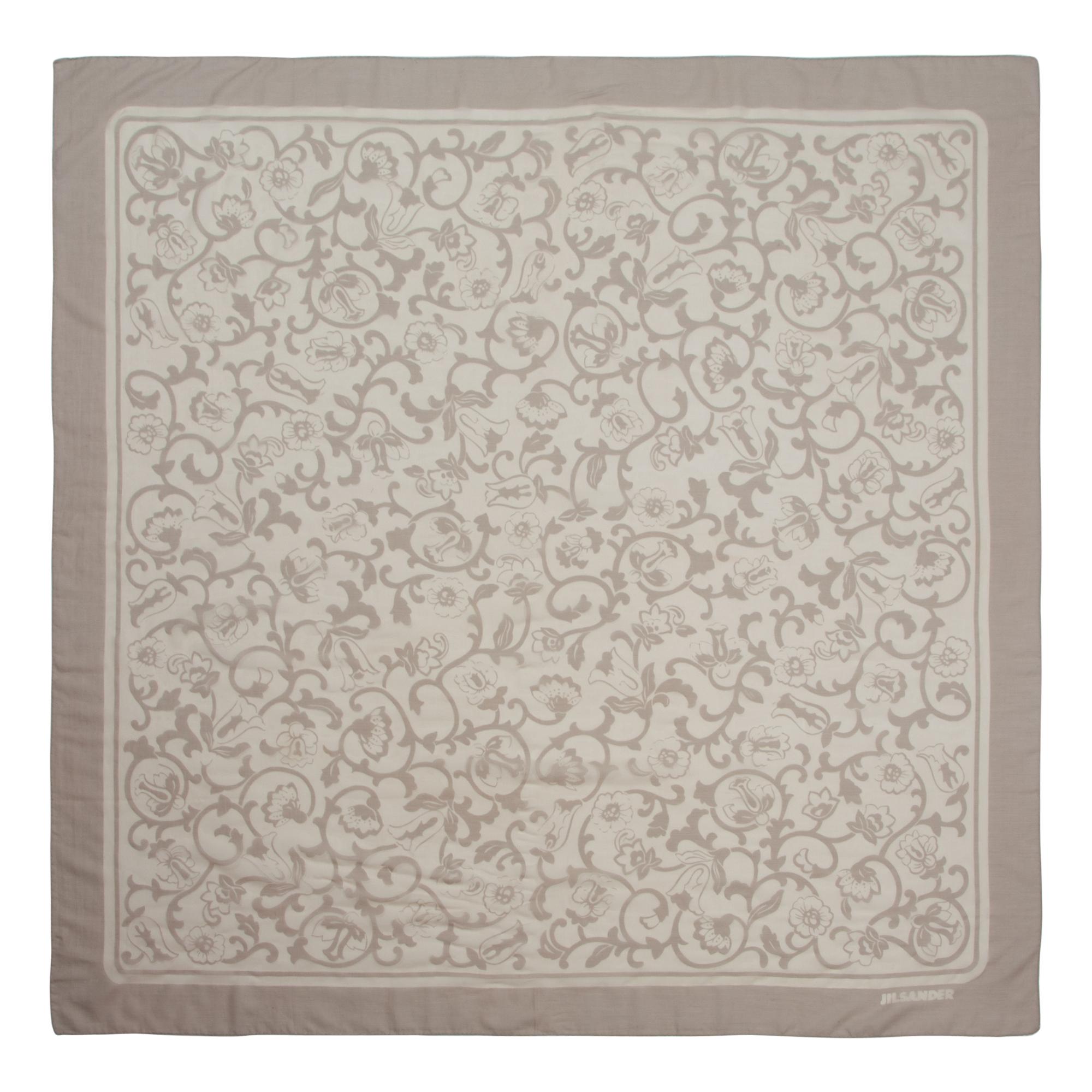 Four Designer Silk Scarves Including Lalique, Gucci, and YSL