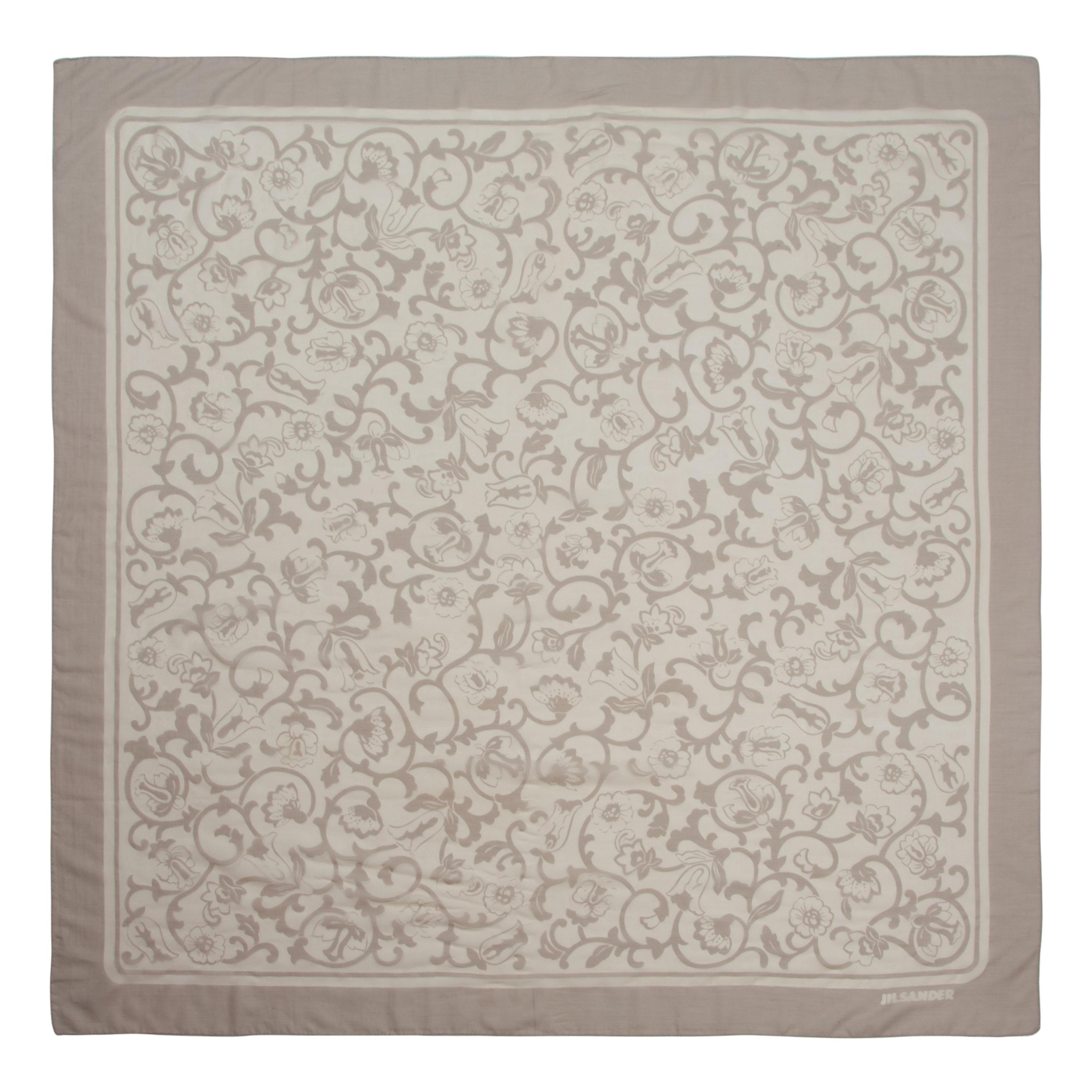 Four Designer Silk Scarves Including Lalique, Gucci, and YSL