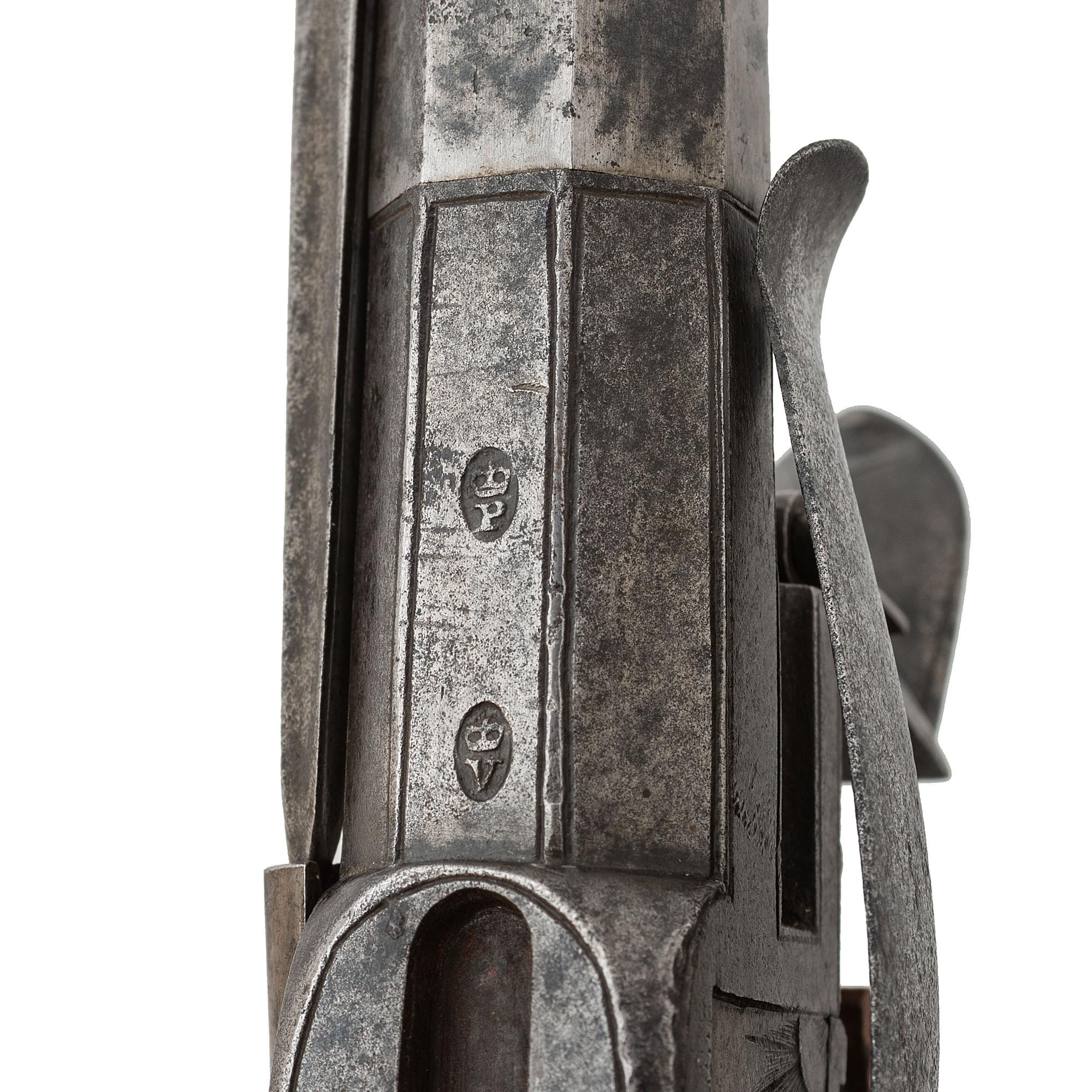 Flint Box Lock Twist Off Barrel Pistol with Snap Bayonet by Henry Nock