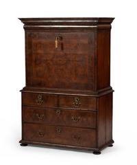 A William and Mary Walnut Secretary Desk