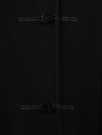 Ralph Rucci Wool Crepe Coat with Knotted Fabric Trim