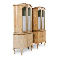 A Pair of Venetian Style Polychrome Painted Bookcases