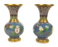 A Pair of Chinese Cloissone Vases — 20TH CENTURY