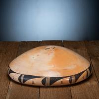 Polychrome Pottery Bowl, with Hopi Villages Sticker