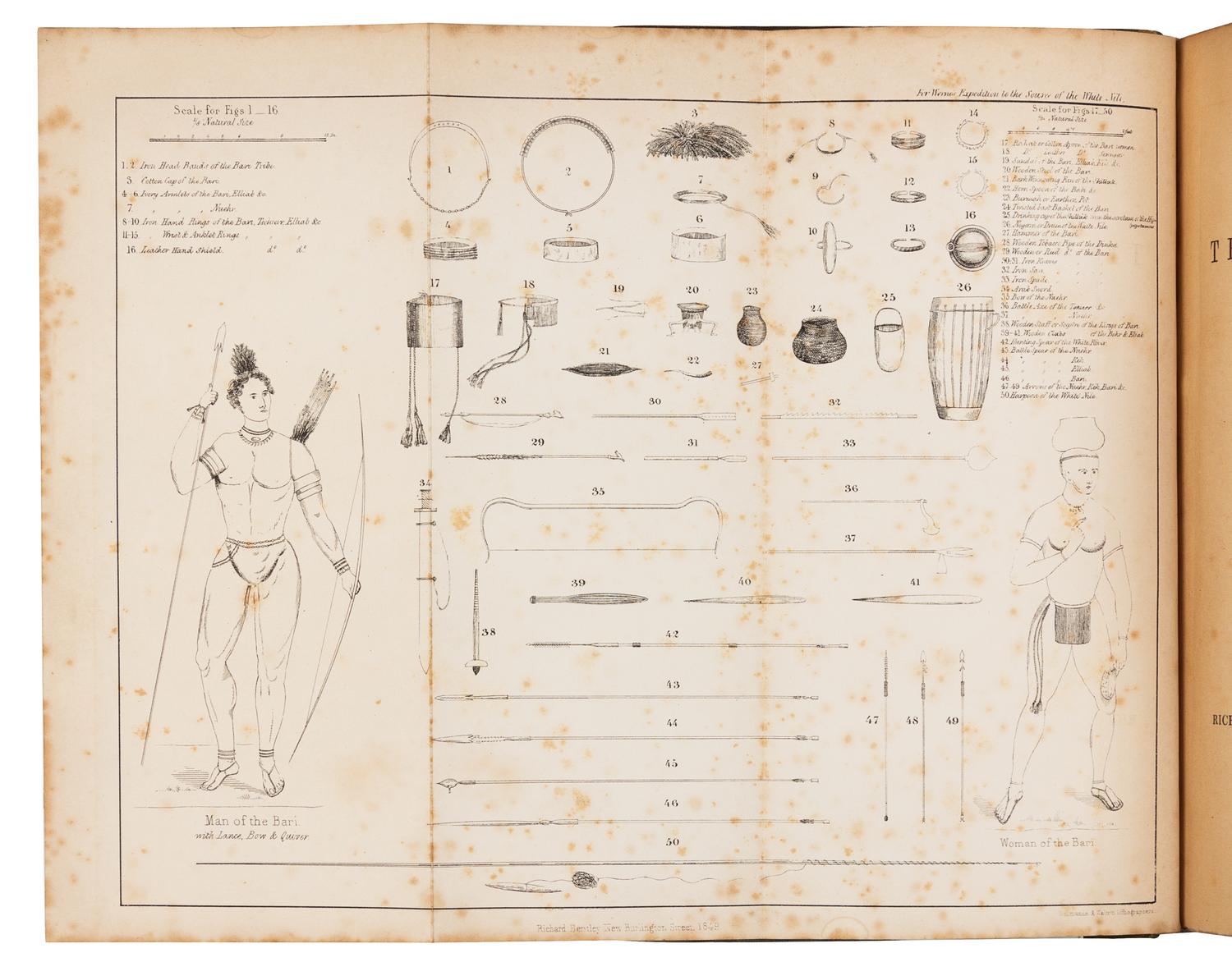 WERNE, Ferdinand (1800-1874). Expedition to discover the sources of the White Nile. London, 1849. FIRST EDITION IN ENGLISH.