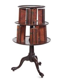 An English Mahogany Revolving Book Stand