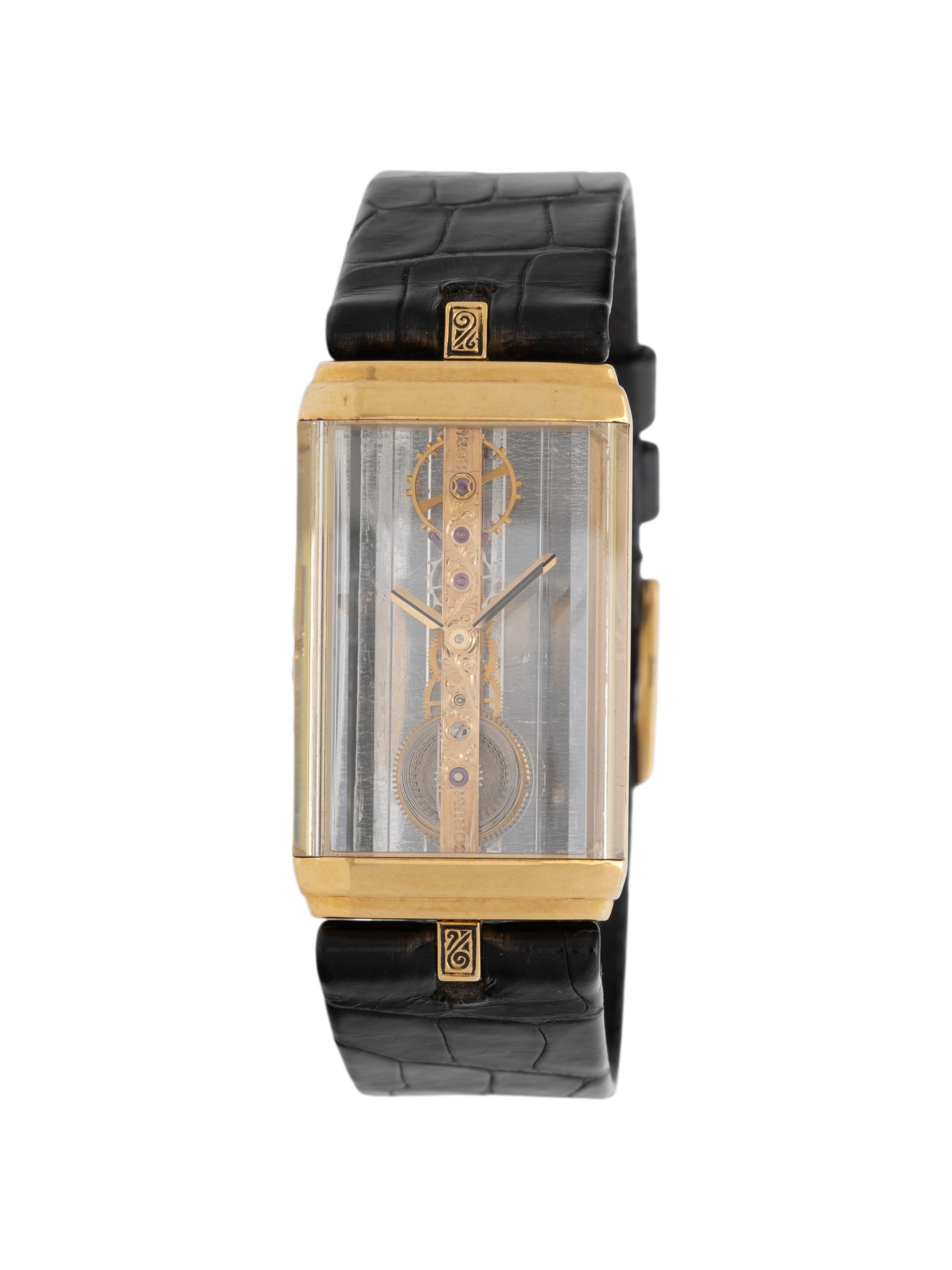 CORUM, REF. 13150, 18K YELLOW GOLD 'GOLDEN BRIDGE' WATCH