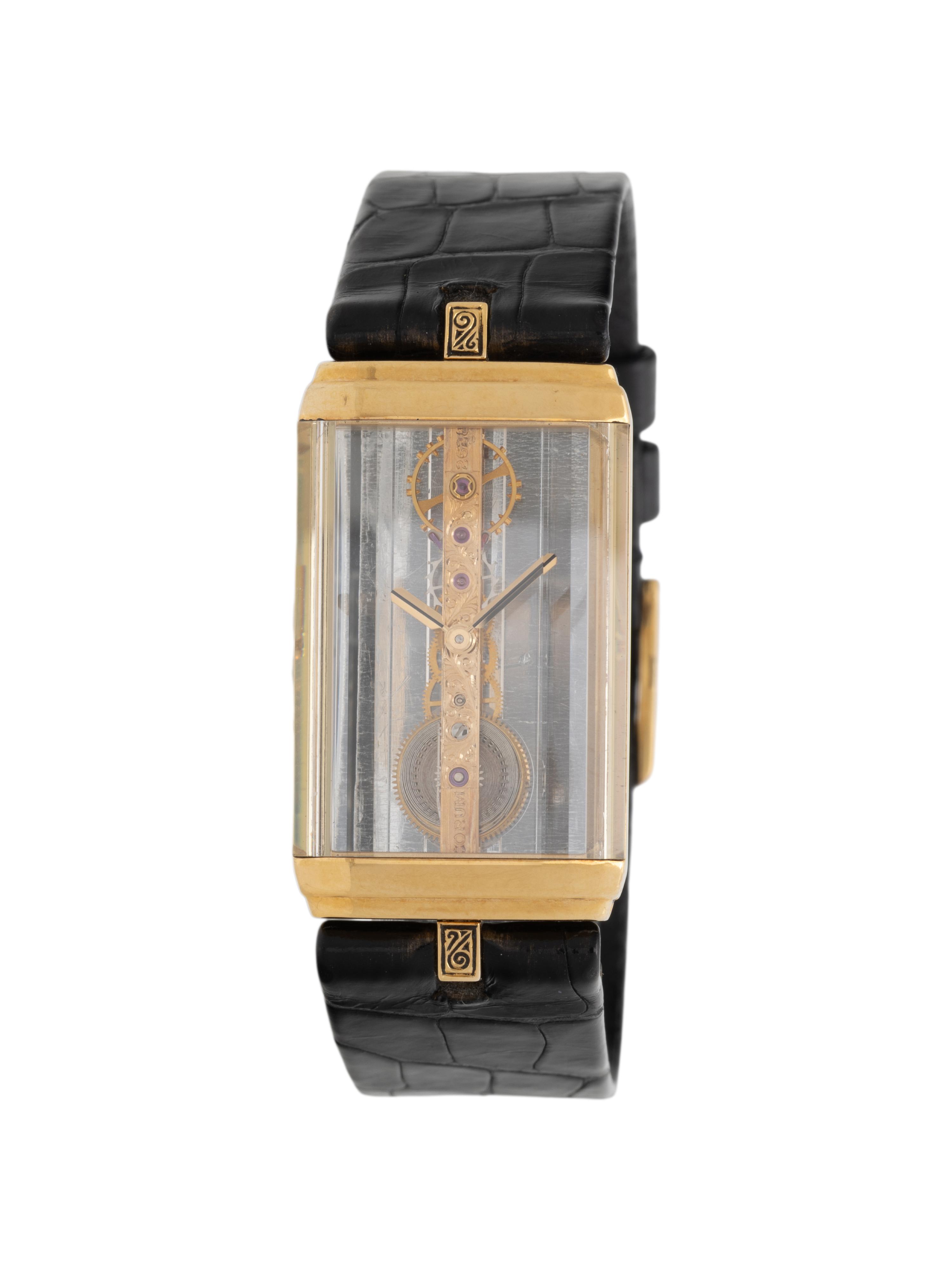 CORUM, REF. 13150, 18K YELLOW GOLD 'GOLDEN BRIDGE' WATCH