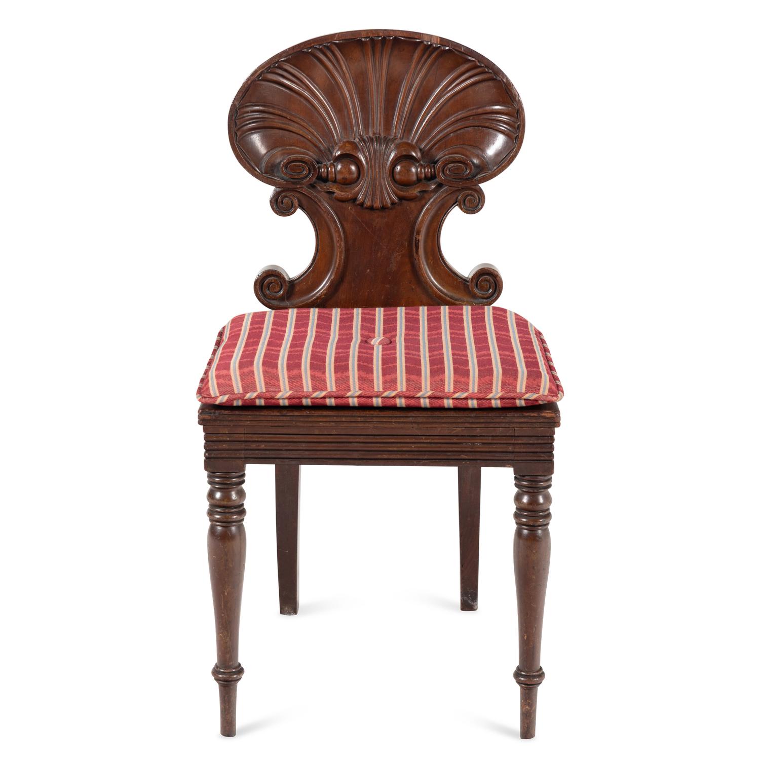 An English Mahogany Hall Chair