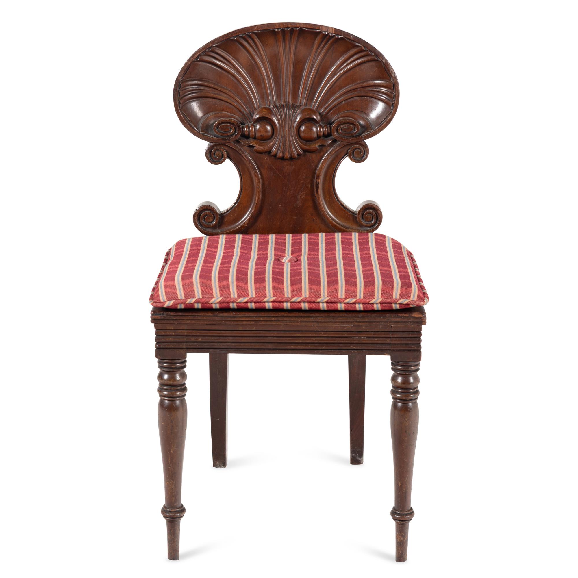An English Mahogany Hall Chair