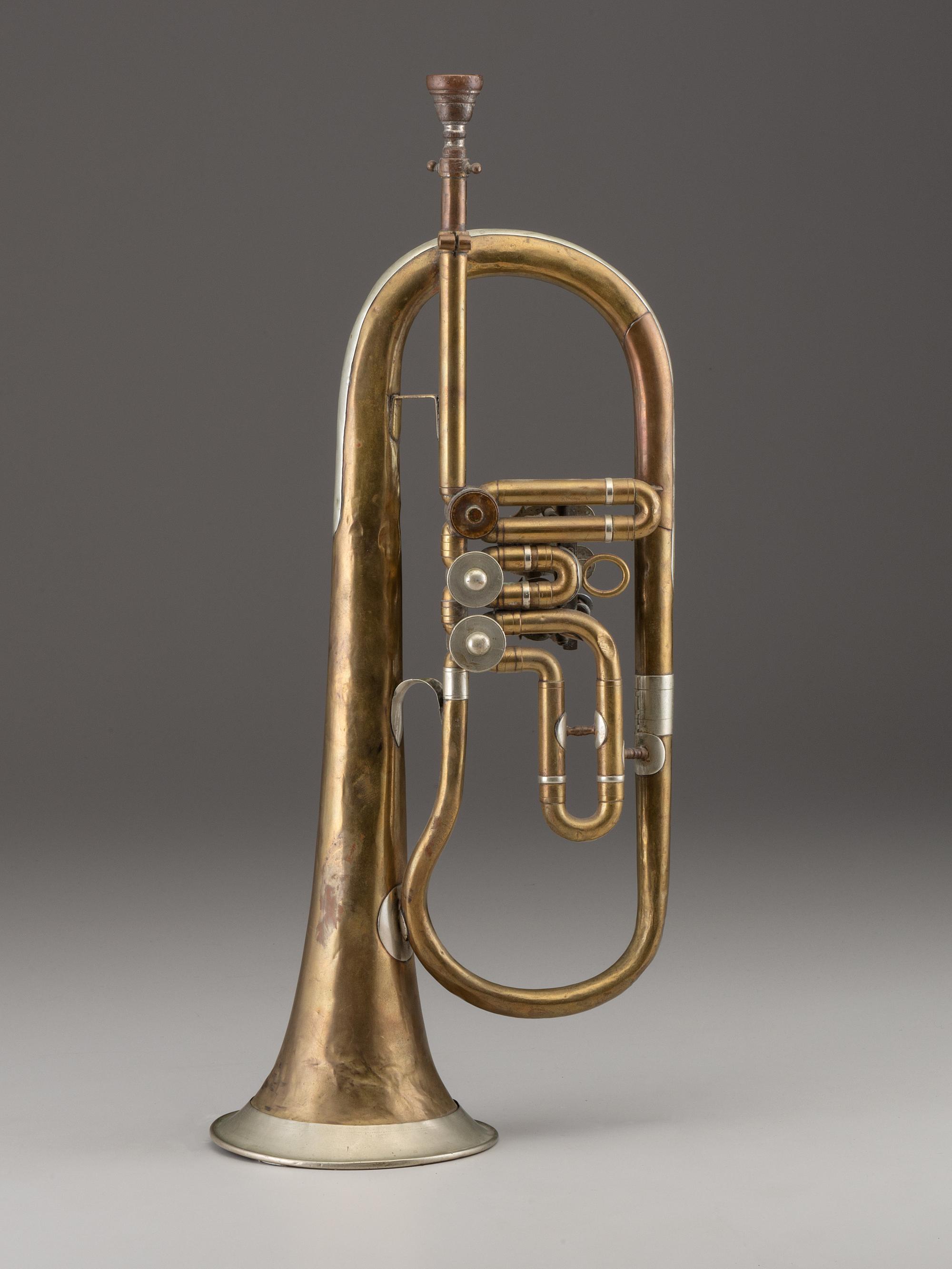 [CIVIL WAR]. Rotary valve trumpet or cornet.