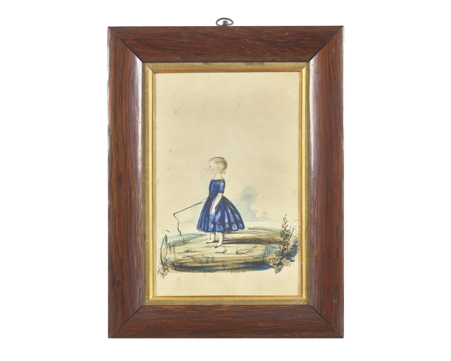 English School 19th century, Small Portrait of John Pemberton Wilson (English, 1846-1880) — Untitled (Child Fishing)