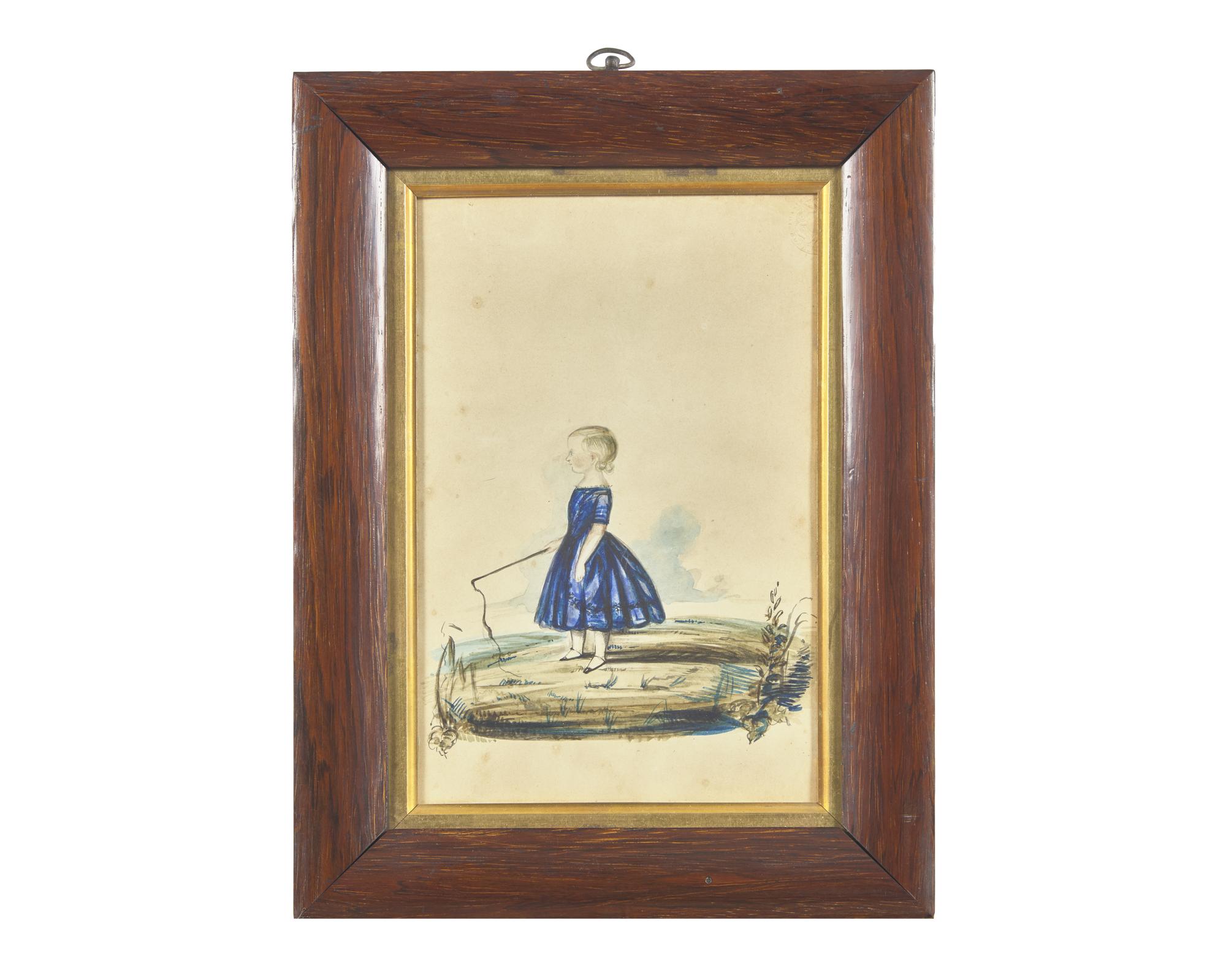 English School 19th century, Small Portrait of John Pemberton Wilson (English, 1846-1880) — Untitled (Child Fishing)