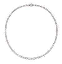 An 18 Karat White Gold and Diamond Riviere Necklace, 17.95 dwts.