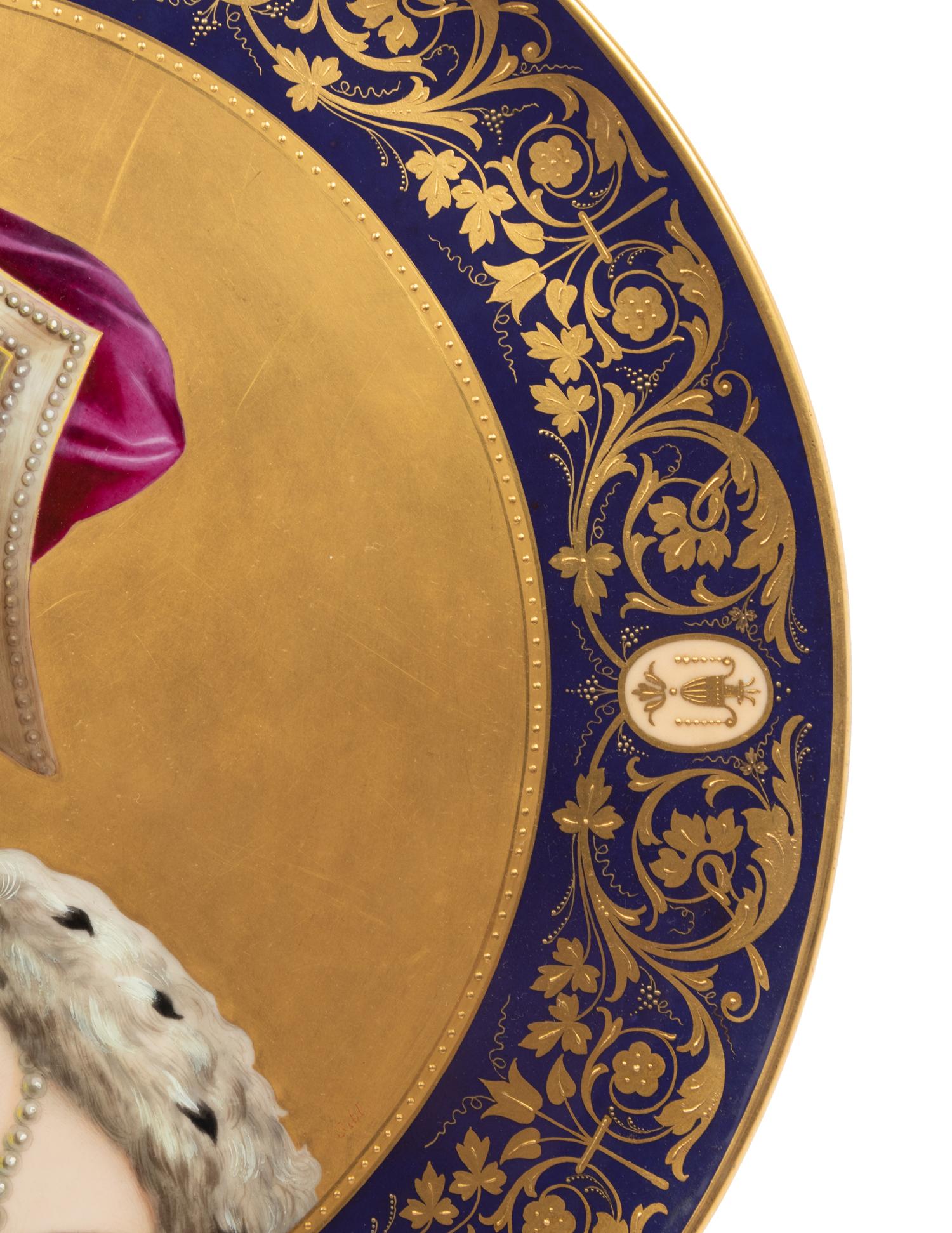 An Austrian Porcelain Plate Depicting Catherine Howard