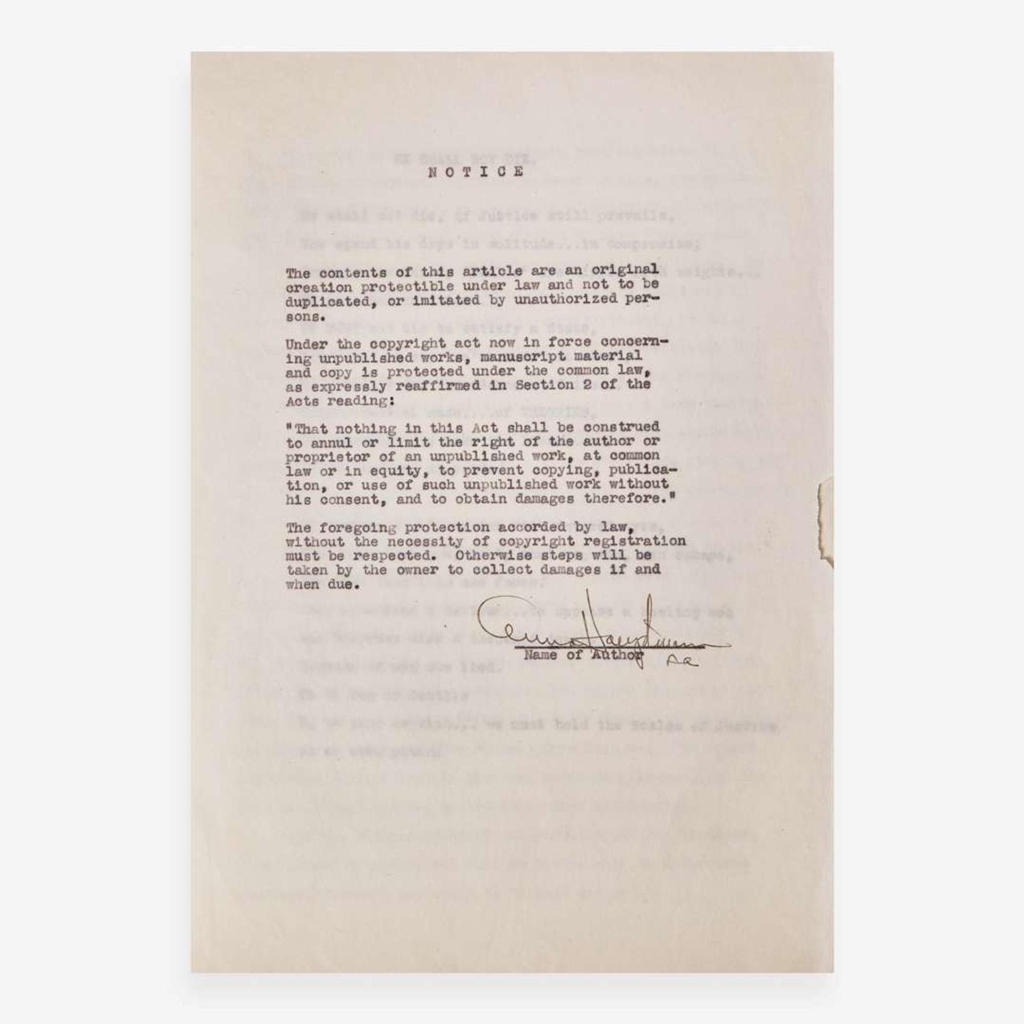 [Americana] [Lindbergh Kidnapping] Extensive Archive of New Jersey Detective Ellis H. Parker and His Investigation Into the Lindbergh Kidnapping