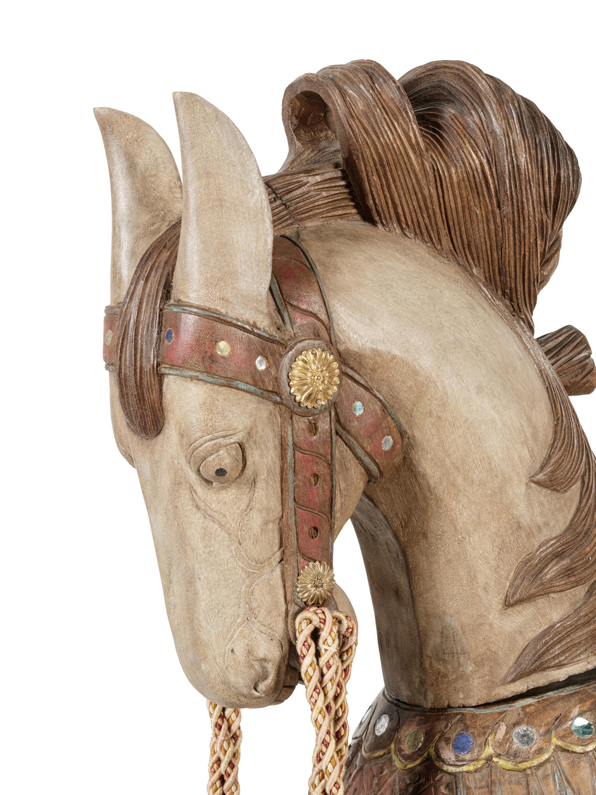 An Italian Carved and Painted Model of a Horse