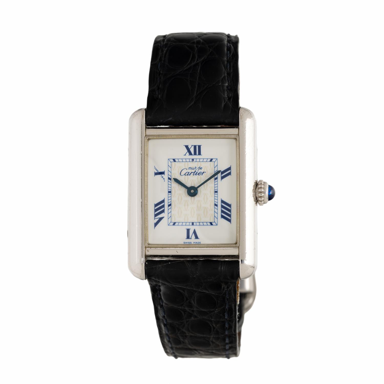 Cartier, 'Must de Cartier Tank', Ref. 2416, Sterling Silver Watch