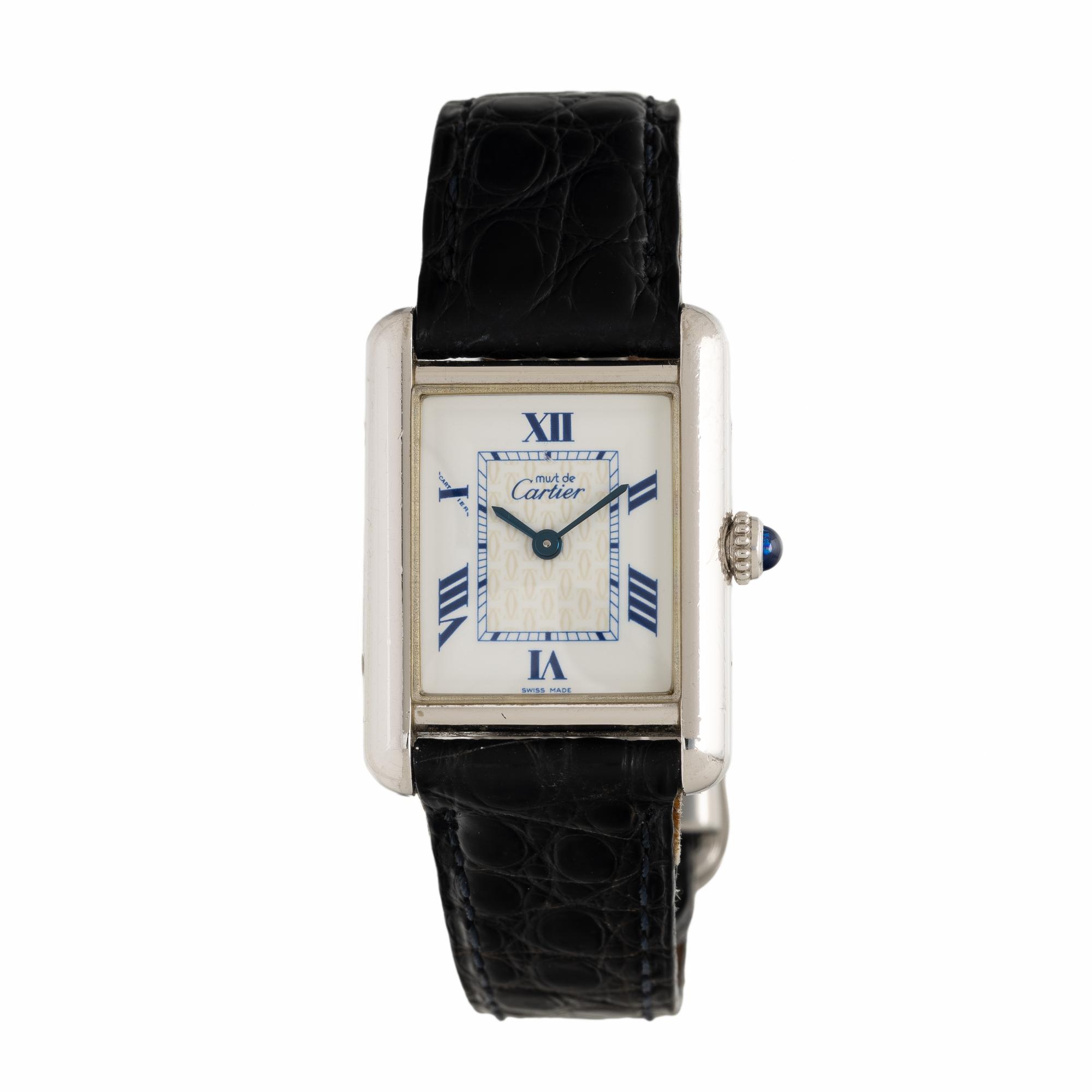 Cartier, 'Must de Cartier Tank', Ref. 2416, Sterling Silver Watch
