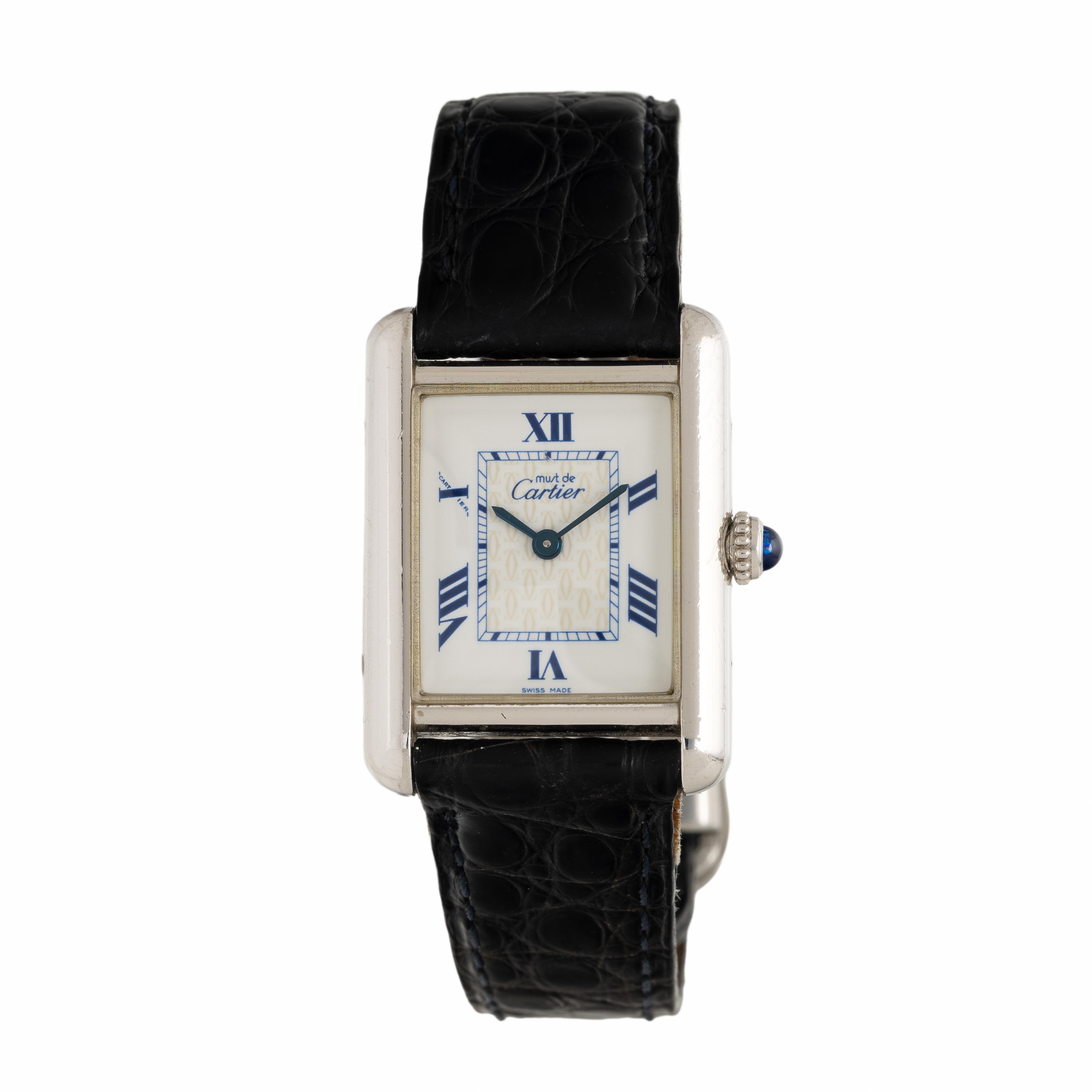 Cartier, 'Must de Cartier Tank', Ref. 2416, Sterling Silver Watch