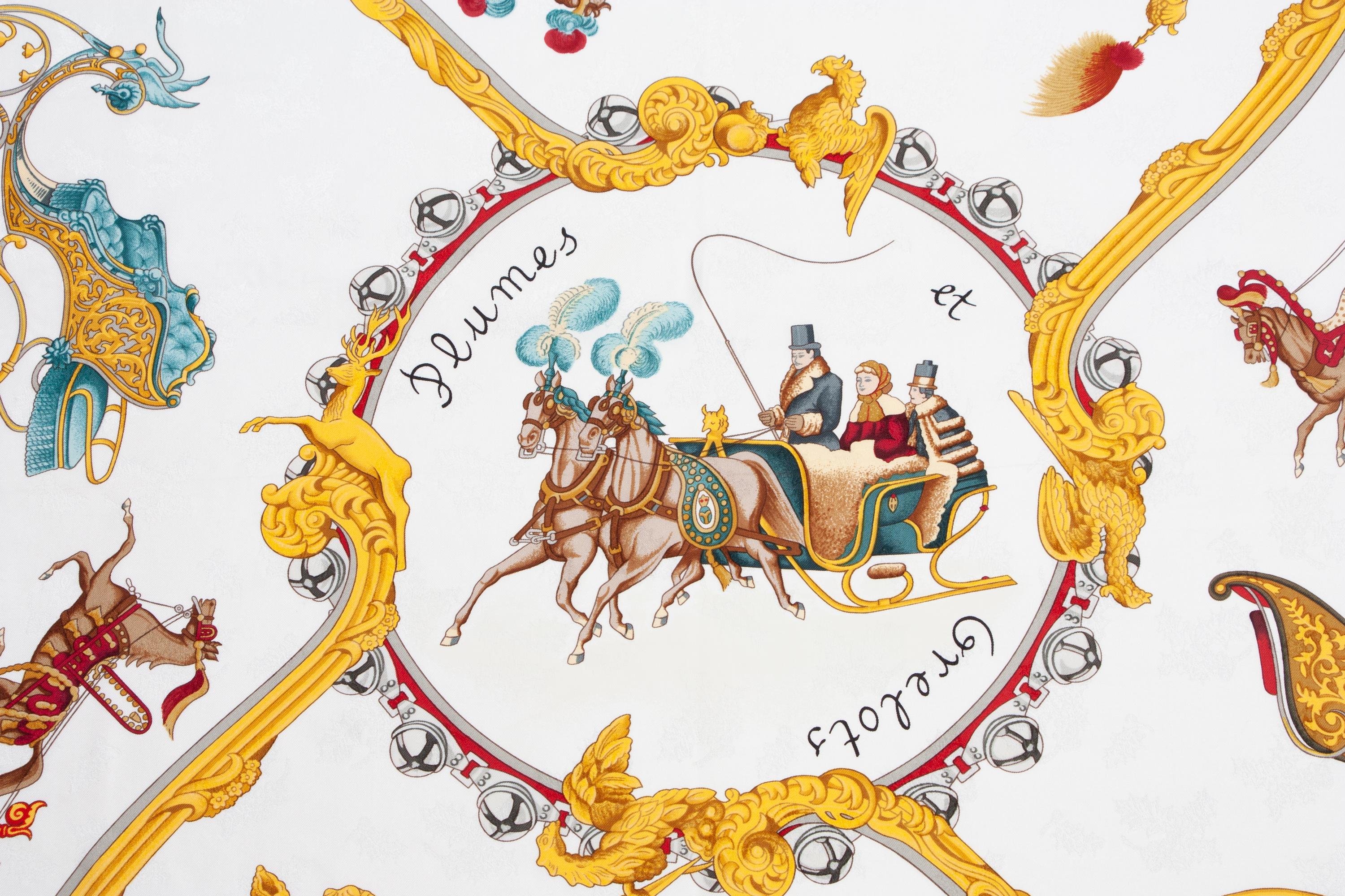 Three Hermès 90cm Silk Scarves