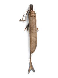 Apsáalooke Beaded Hide Knife Sheath, with Knife