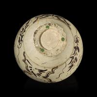 A Chinese Cizhou Style Slip Decorated Jar — 磁州窯花卉紋大罐
