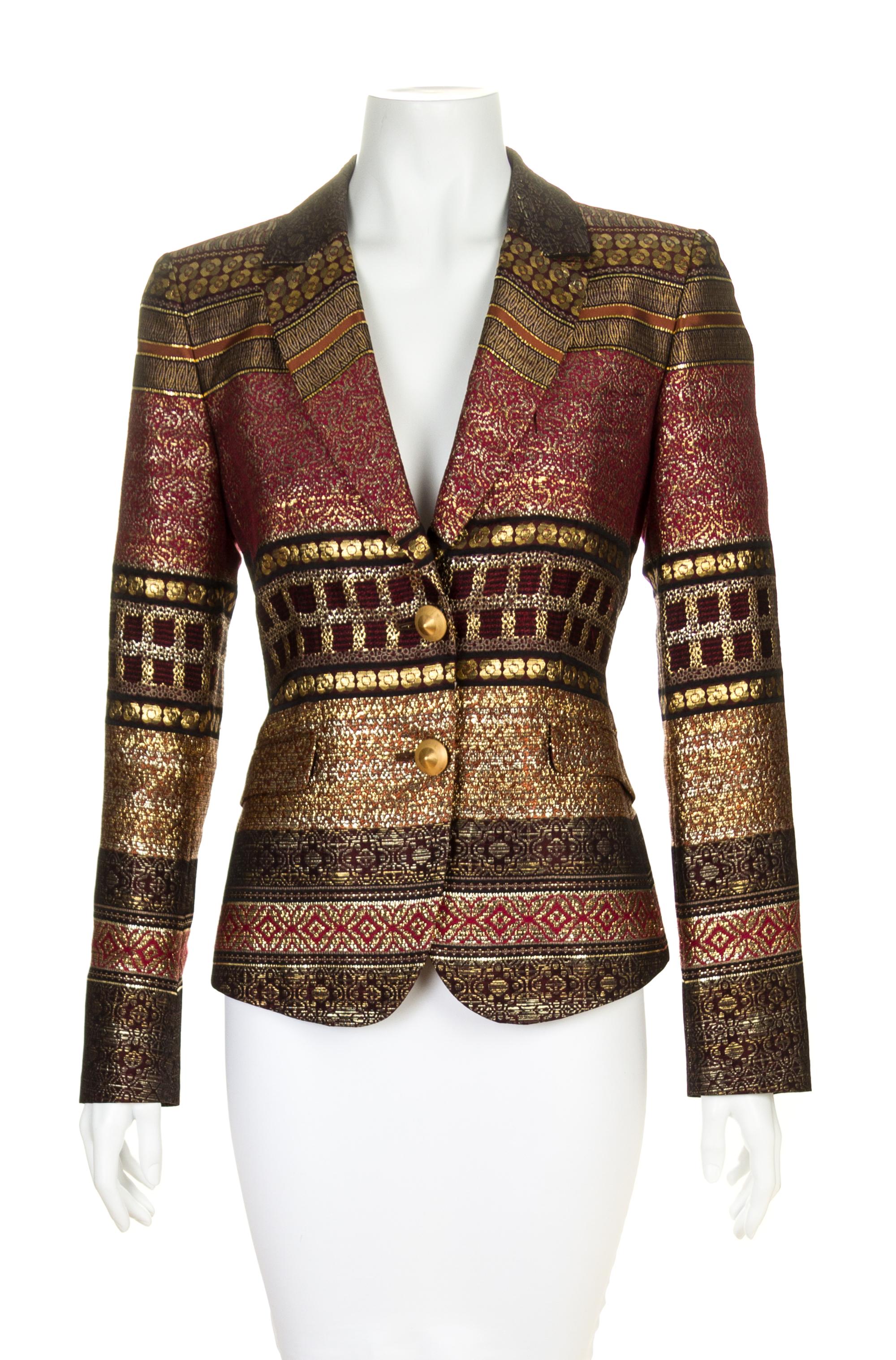 An Etro Multicolor and Lamé Embellished Jacket, Size 44.