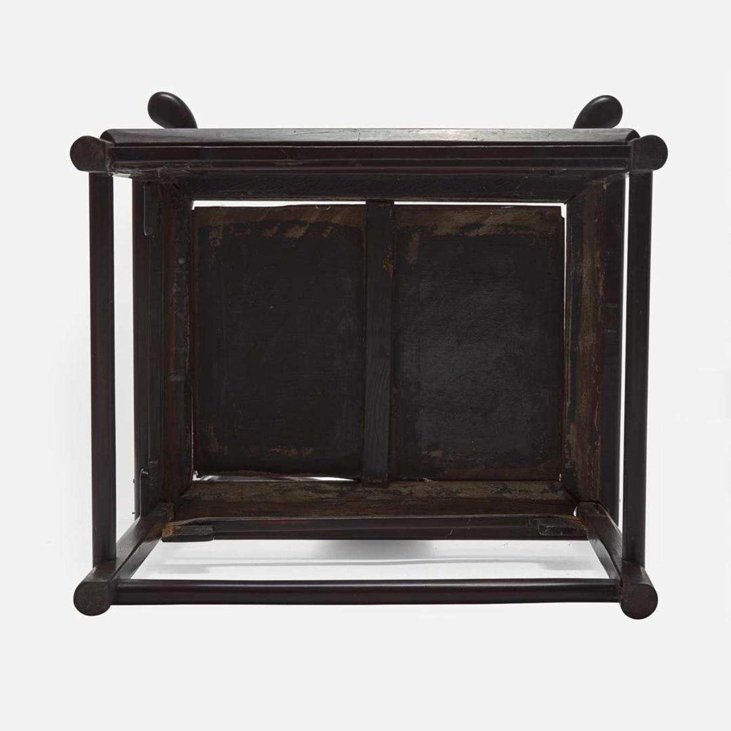 A Chinese hardwood armchair, possibly hongmu, Sichutou Guanmaoyi 硬木四出头官帽椅 或红木 Qing dynasty ?