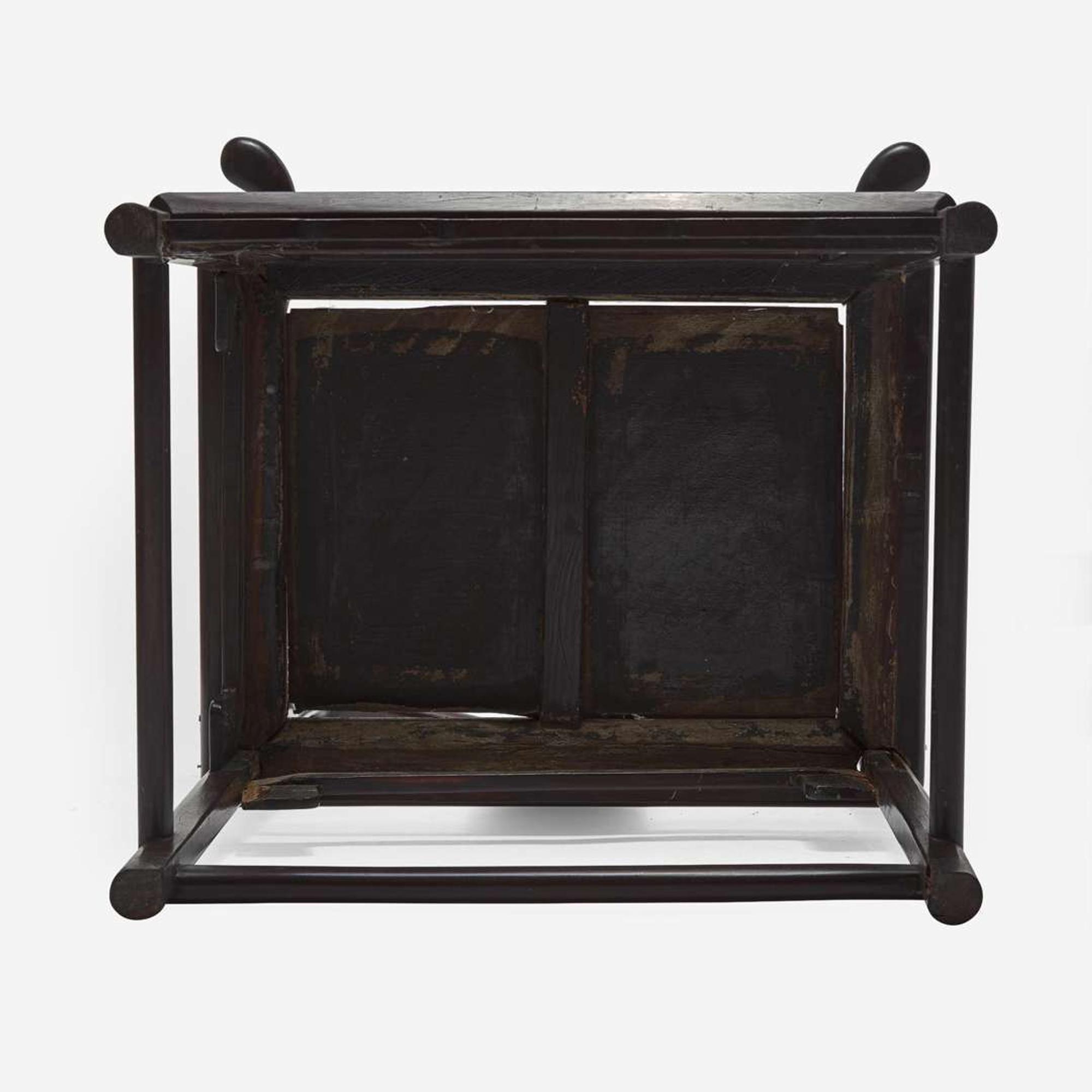 A Chinese hardwood armchair, possibly hongmu, Sichutou Guanmaoyi 硬木四出头官帽椅 或红木 Qing dynasty ?