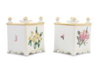 A Pair of William Yeoward Painted Porcelain Bough Pots