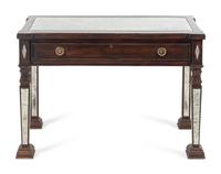 A Continental Mahogany Mirror-Inset Pier Table