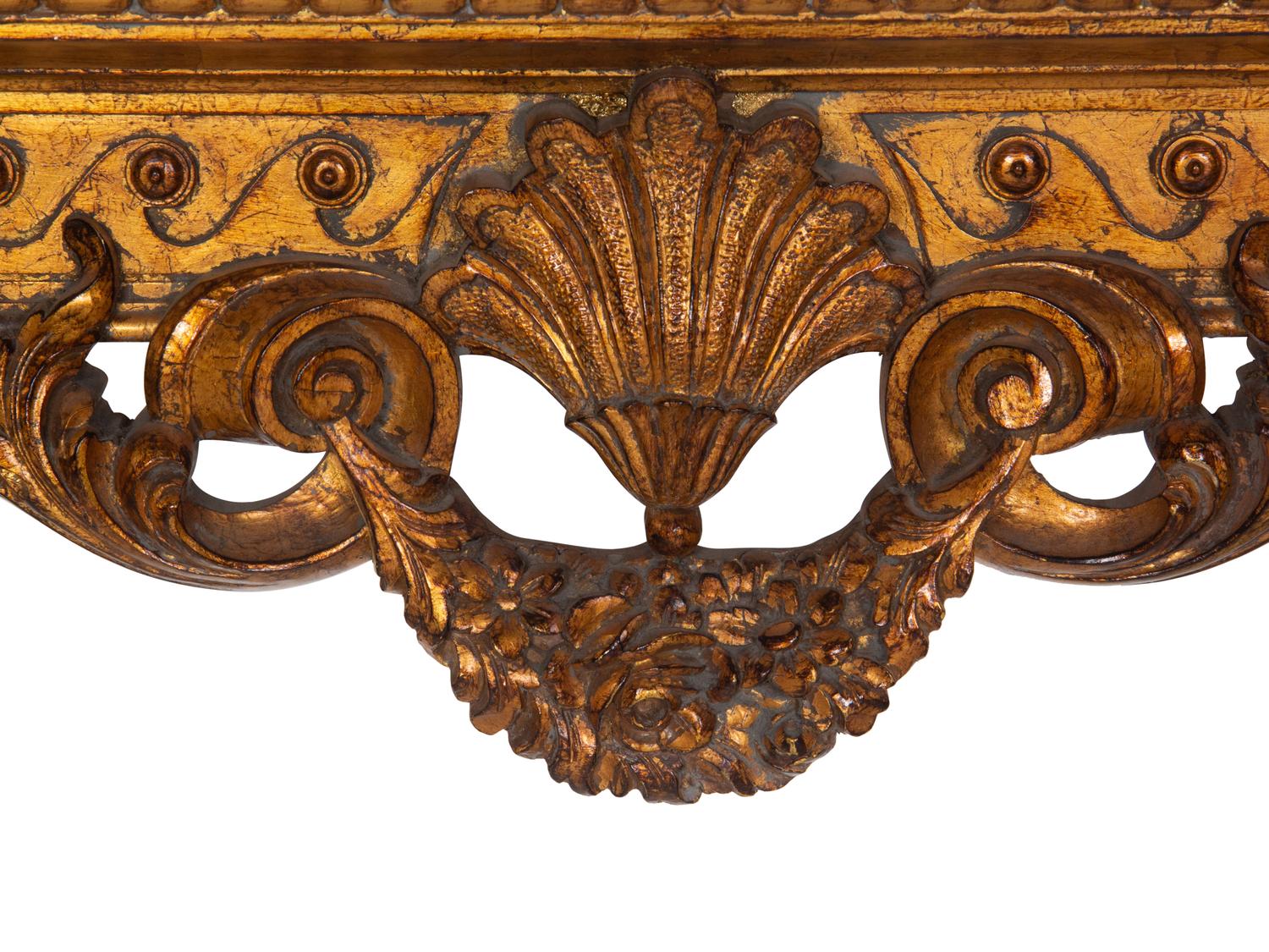 A George II Style Giltwood Console Table in the Manner of William Kent