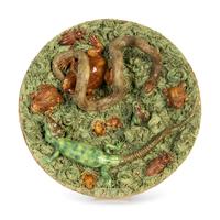 Two Portuguese Palissy Majolica Wall Plates — 19th Century