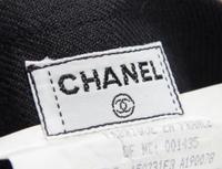 A Chanel Black Linen Skirt, Size 40.