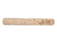 A Scrimshaw Whale Bone Busk, 19th Century