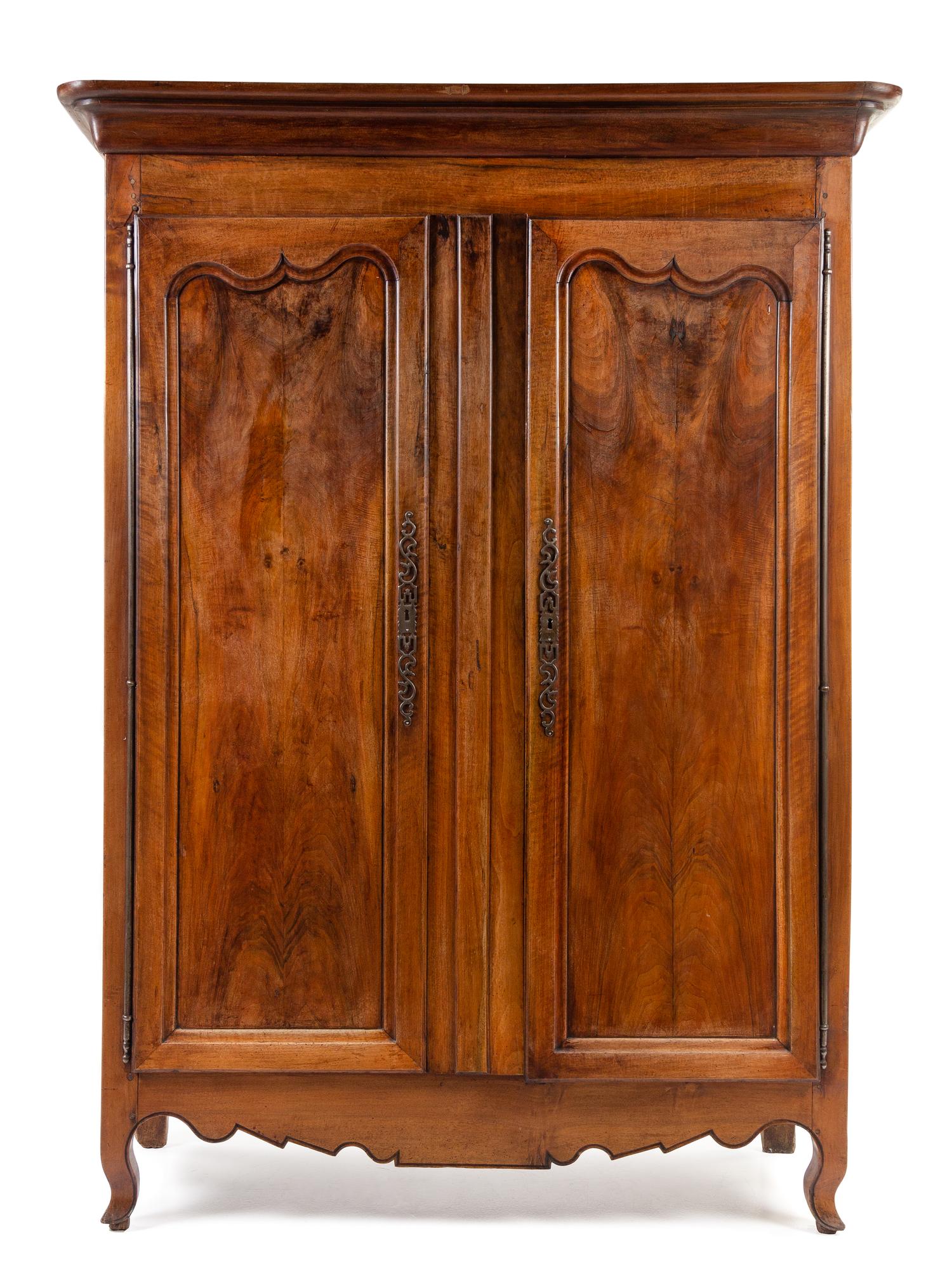 A Louis Philippe Burlwood Armoire Height 84 1/4 x width 62 x depth 23 1/2 inches. — SECOND QUARTER 19TH CENTURY