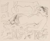 Nu couché sur sol fleuri , 1929