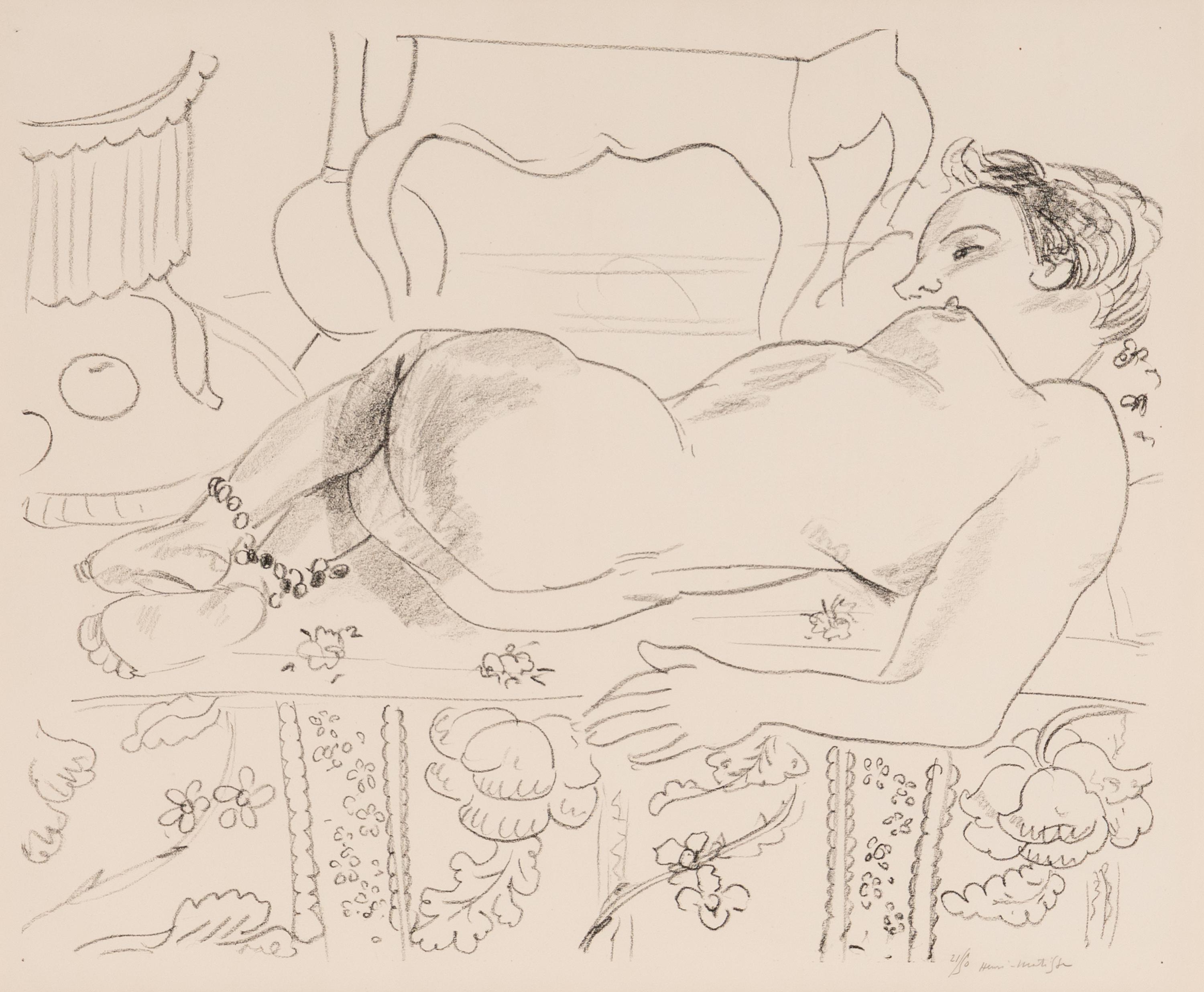 Nu couché sur sol fleuri , 1929